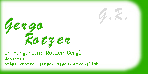 gergo rotzer business card