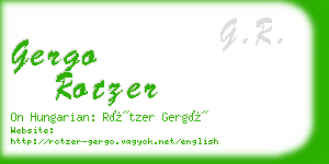 gergo rotzer business card